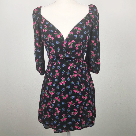 brittany wrap mini dress